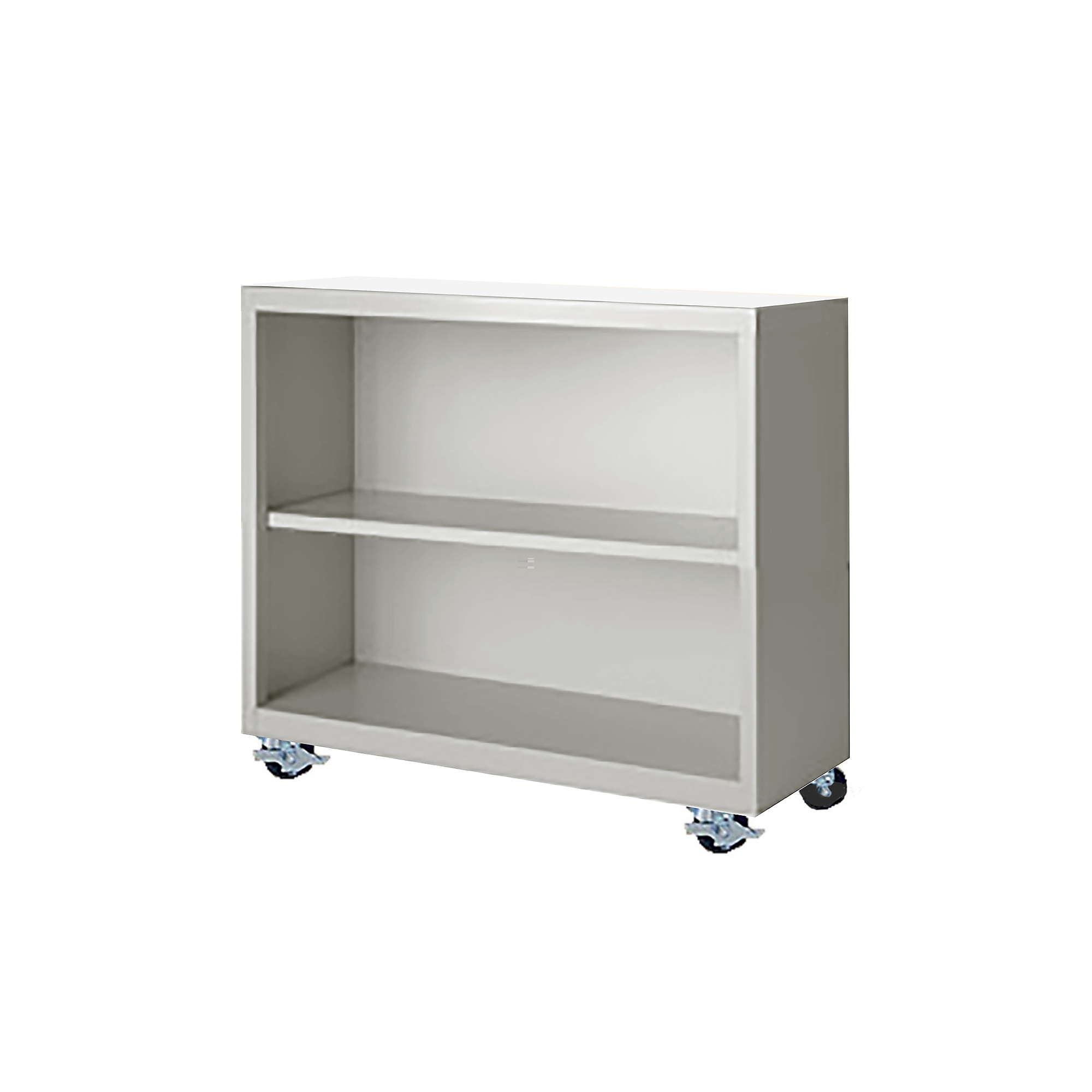 Steel Cabinets USA, 36in.x18in.x33in. Putty Mobile Bookcase Fully Assembled, Height 33 in, Shelves (qty.) 2, Material Steel, Model# MBCA-363318-P